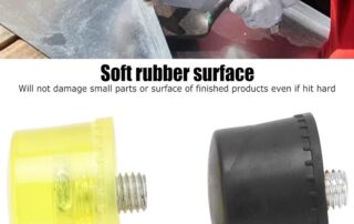 Rubber Striking Head Hammer Replacement Tips Rubber Cap For Hammer Yellow Black Rubber Mallet
