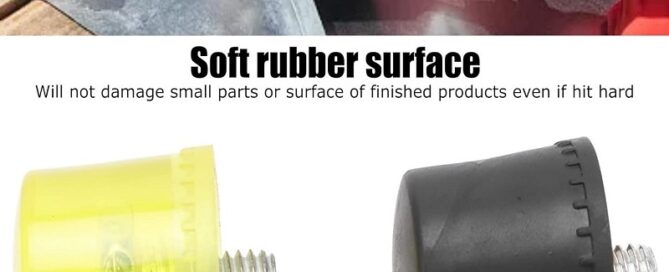 Rubber Striking Head Hammer Replacement Tips Rubber Cap For Hammer Yellow Black Rubber Mallet