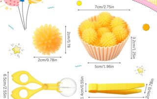 Silicone Filler Tool Fine Motor Skill Toys Sorting Silicone Cups for Early Education Counting Skill Training