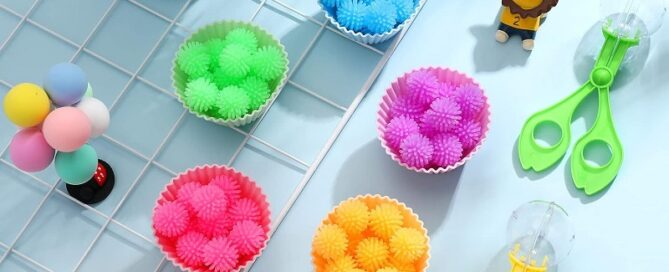 Silicone Filler Tool Fine Motor Skill Toys Sorting Silicone Cups for Early Education Counting Skill Training