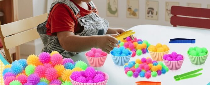 Silicone Filler Tool Fine Motor Skill Toys Sorting Silicone Cups for Early Education Counting Skill Training