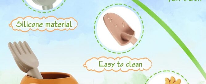 Silicone Gardening Set Silicone Watering Can for Little Boys and Girls Gardening Tools Beach Toys
