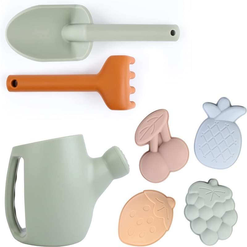 Silicone Gardening Set Silicone Watering Can for Little Boys and Girls Gardening Tools Beach Toys