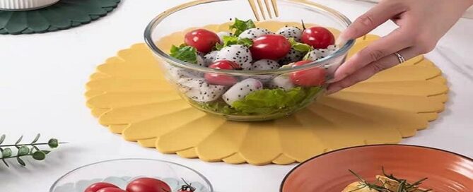 Silicone Insulation Pad Thickened Sunflower Silicone Insulation Pad Stackable Soup Bowl Mat
