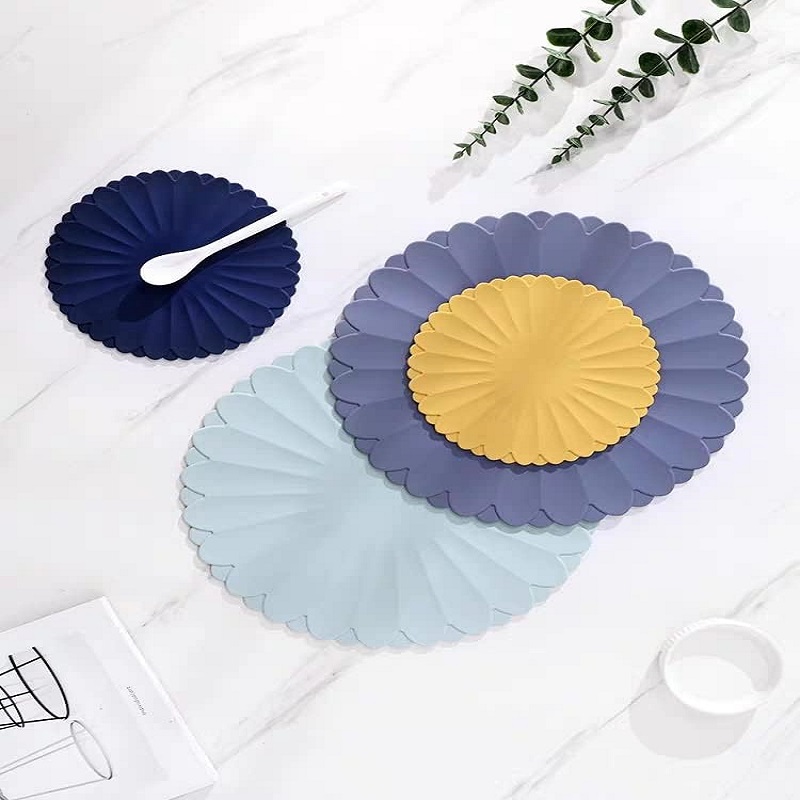 Silicone Insulation Pad Thickened Sunflower Silicone Insulation Pad Stackable Soup Bowl Mat