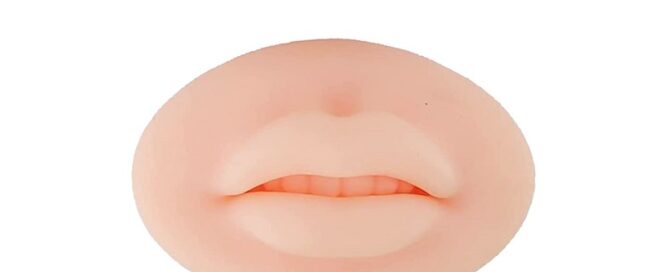 Silicone Lips for Makeup Practice, Soft Silicone Fake Lips Tattoo Practice Skins Training