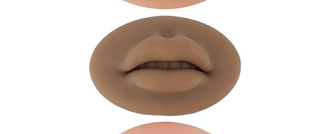Silicone Lips for Makeup Practice, Soft Silicone Fake Lips Tattoo Practice Skins Training