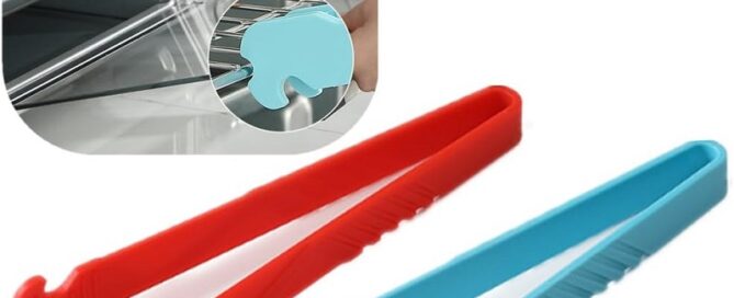 Silicone Oven Rack Push Pull Tool with Pull Clip Prevents Scalding Pull out Hot Racks Safely