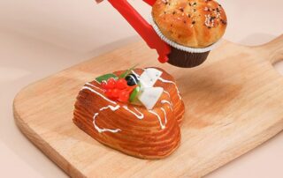 Silicone Oven Rack Push Pull Tool with Pull Clip Prevents Scalding Pull out Hot Racks Safely