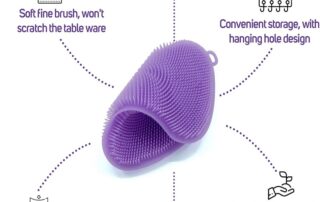 Silicone Sponge Dish Washing Kitchen Scrubber Sponges Kitchen Dish Scrubber Brush