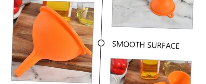 Silicone Strainers Funnel with Handle Spice Powder Funnel Tools Wide-Mouth Filler Cooking Utensils