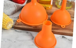 Silicone Strainers Funnel with Handle Spice Powder Funnel Tools Wide-Mouth Filler Cooking Utensils