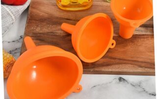 Silicone Strainers Funnel with Handle Spice Powder Funnel Tools Wide-Mouth Filler Cooking Utensils