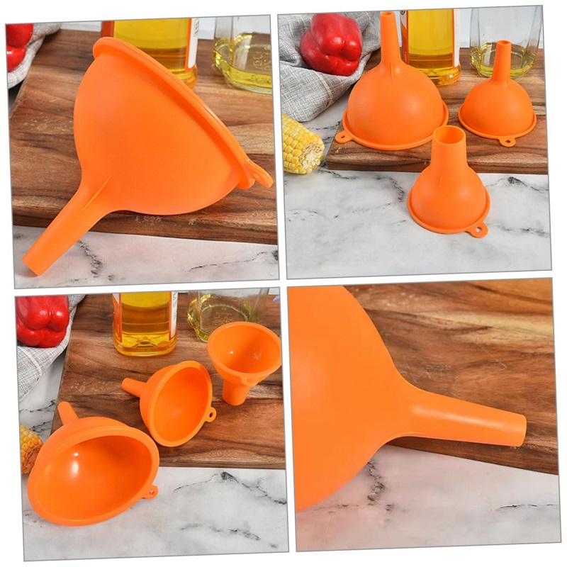 Silicone Strainers Funnel with Handle Spice Powder Funnel Tools Wide-Mouth Filler Cooking Utensils