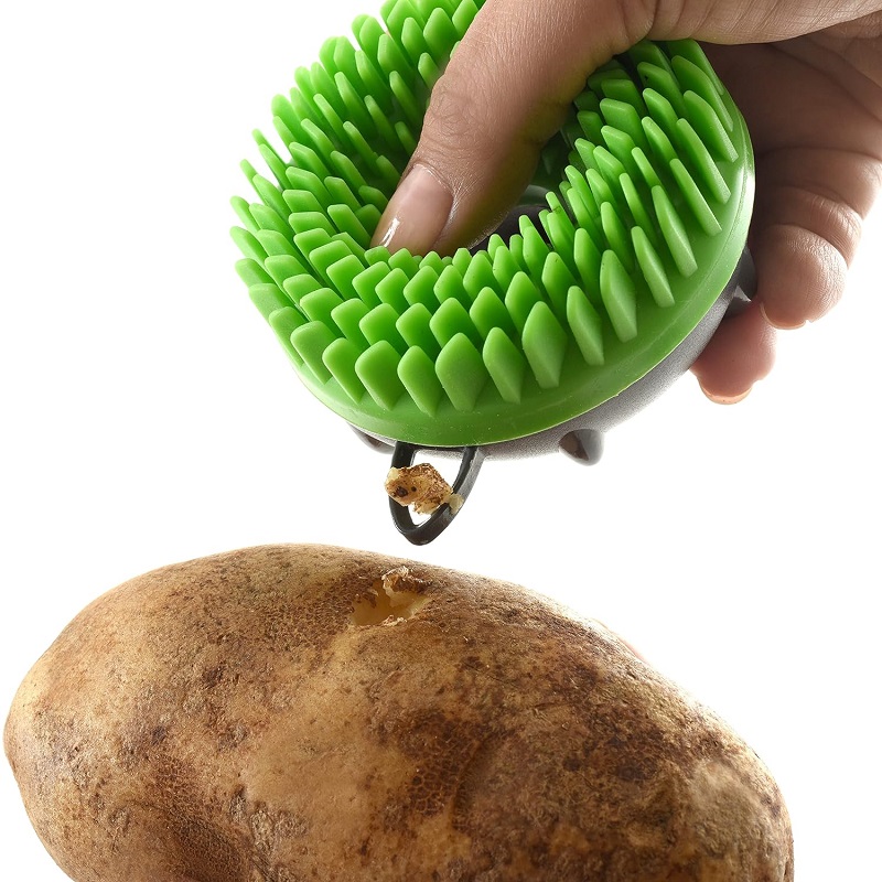 Silicone Vegetable Brush Washing Fruit Scrubber Cleaning Smart Kitchen Brush Scrubber