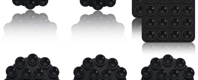 Suction Cup Rubber Sticky Grippy Suction Phone Case Mount Silicone Mirror Shower Phone Holder