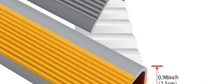 Vinyl Anti-Slip Stair Nosing Non-Slip Staircase Step Flexible Rubber Treads Edge Protector Molding Trim