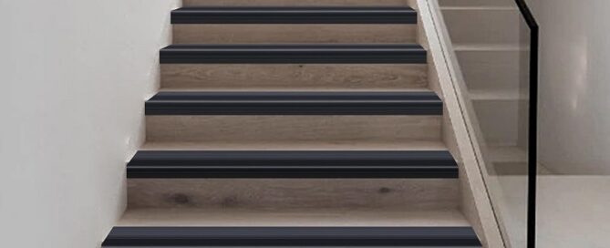 Vinyl Anti-Slip Stair Nosing Non-Slip Staircase Step Flexible Rubber Treads Edge Protector Molding Trim