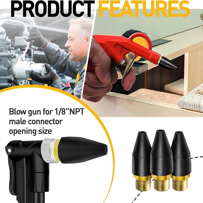 Air Blower Rubber Tip Rubber Air Nozzle Tip Blow Gun Rubber Tip