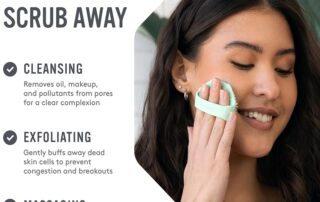 Antimicrobial Silicone Face Scrubber Facial Cleansing Brush Exfoliating Face Brush for Men and Women