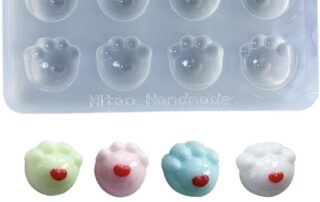 Cat-paw Resin Fillers Silicone Shaker mold Pendant Keychain Epoxy Jewelry Mold Silicone Epoxy Jewelry Molds