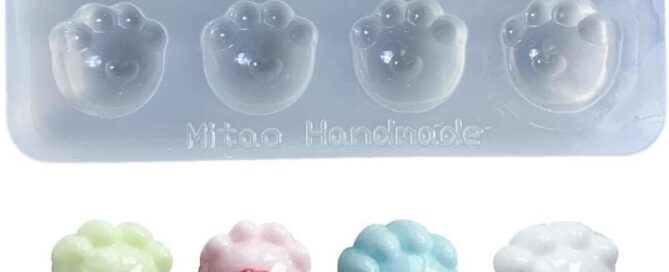 Cat-paw Resin Fillers Silicone Shaker mold Pendant Keychain Epoxy Jewelry Mold Silicone Epoxy Jewelry Molds