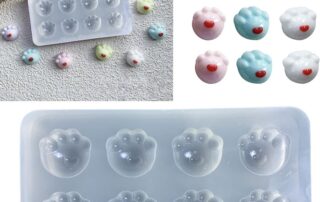 Cat-paw Resin Fillers Silicone Shaker mold Pendant Keychain Epoxy Jewelry Mold Silicone Epoxy Jewelry Molds