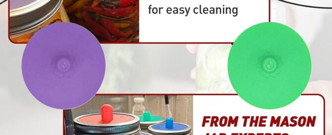 Fermentation Lids Waterless Airlock Caps for Wide Mouth Mason Jars Silicone Fermenter Cover