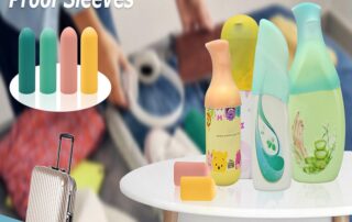 Leak Proof Sleeves for Travel Container Silicone Travel Bottles Leak Proof Tool Fits Most Size Bottles