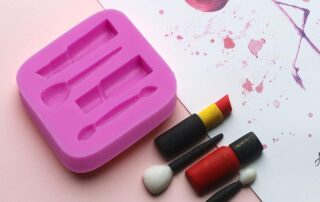 Makeup Chocolate Silicone Molds Lipstick Kiss Fondant Mold for Baking Girl's Birthday Cake Decoration