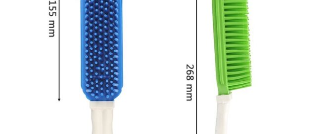 Pet Hair Remove Brush Portable Dogs Cats Hair&Lint Remover Rubber Massage Brush for Furniture