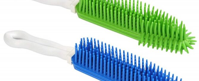 Pet Hair Remove Brush Portable Dogs Cats Hair&Lint Remover Rubber Massage Brush for Furniture