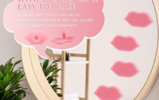 Pink Silicone Lip Scrub Brush Silicone Exfoliating Brush Tool for Women Using A Silicone Smoothing Tool