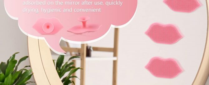 Pink Silicone Lip Scrub Brush Silicone Exfoliating Brush Tool for Women Using A Silicone Smoothing Tool