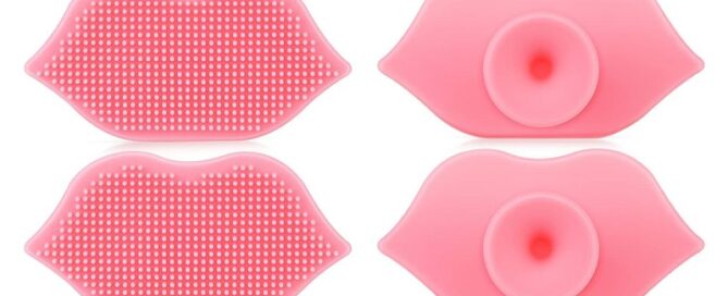 Pink Silicone Lip Scrub Brush Silicone Exfoliating Brush Tool for Women Using A Silicone Smoothing Tool
