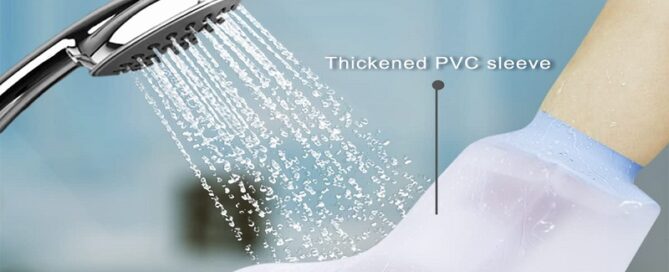 Post-cure Silicone Rubber Waterproof Foot Cover for Shower Reusable Elastic Cast Bag for Bandage