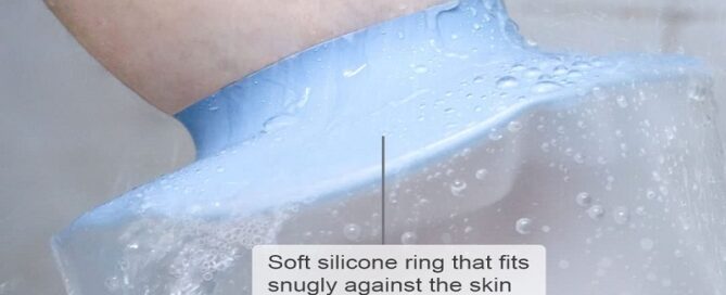 Post-cure Silicone Rubber Waterproof Foot Cover for Shower Reusable Elastic Cast Bag for Bandage