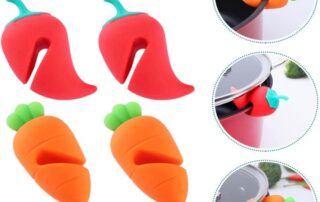 Pot Lid Overflow Preventer Carrot Pot Lid Holder Pot Cover Holder Lid Protector Clips