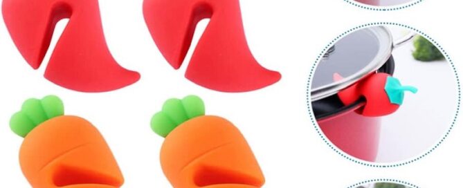 Pot Lid Overflow Preventer Carrot Pot Lid Holder Pot Cover Holder Lid Protector Clips
