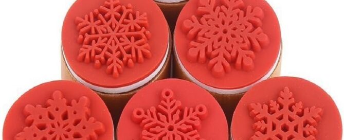 Rubber Stamp-making Tools Snowflake Floral Wooden Rubber Stamps for Card Making