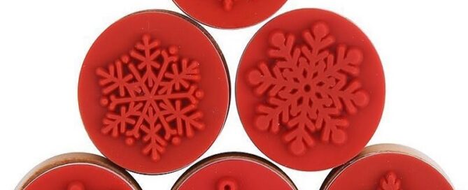 Rubber Stamp-making Tools Snowflake Floral Wooden Rubber Stamps for Card Making