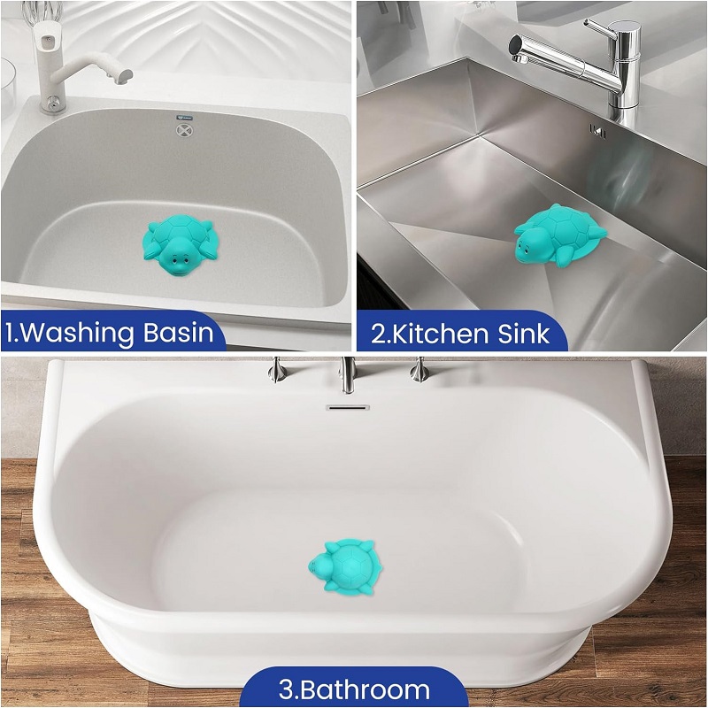 Rubber Tube Expander Bath Overflow Drain Cover Silicone with Strong Suction Cups for Deeper Baths