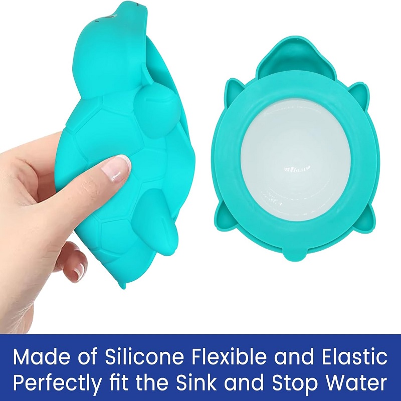 Rubber Tube Expander Bath Overflow Drain Cover Silicone with Strong Suction Cups for Deeper Baths