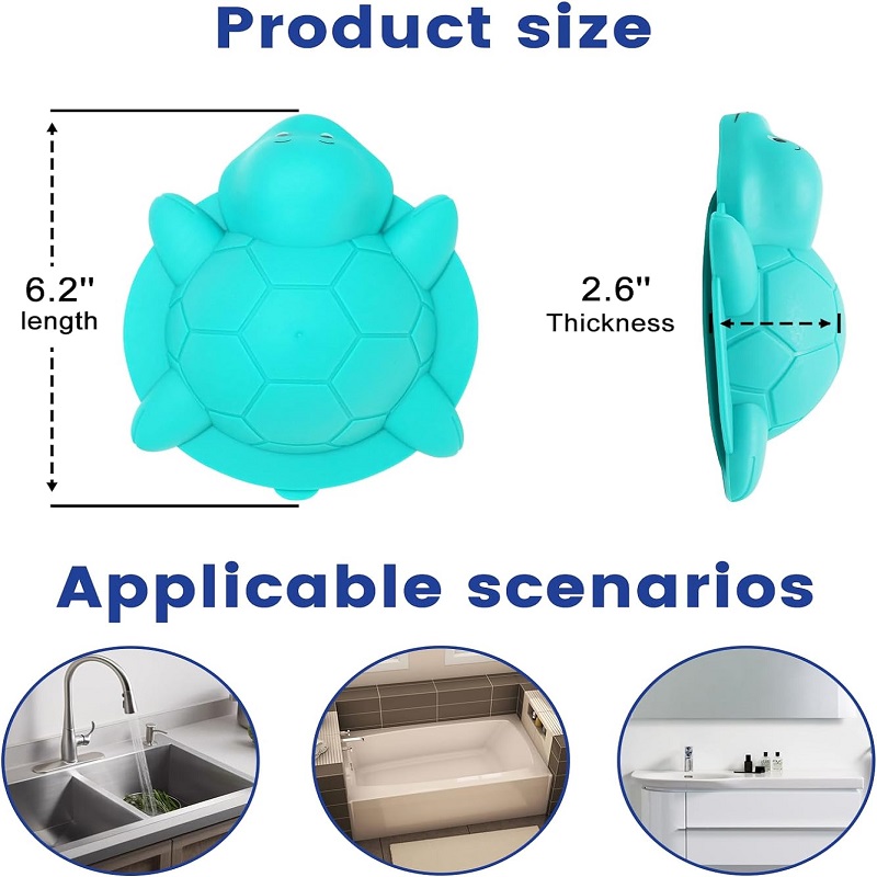 Rubber Tube Expander Bath Overflow Drain Cover Silicone with Strong Suction Cups for Deeper Baths