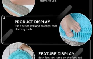 Shower Foot Scrubber Foot rubbing File Cleaning Tool Foot Care Pedicure Silicone feet