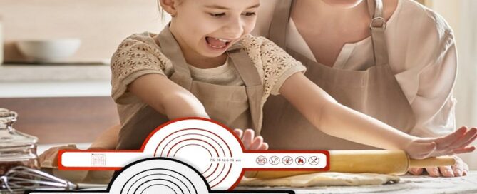 Silicone Baking Mat for Oven Non-stick Baking Mat with Long Handle Reusable Silicone Heat Resistant Baking Pad