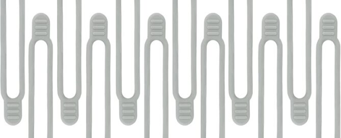 Silicone Cable Ties Reusable Cord Ties for Electrical Cords Bundling Fastening Charging Cords Earphone Cable