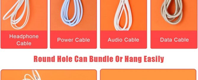 Silicone Cable Ties Reusable Cord Ties for Electrical Cords Bundling Fastening Charging Cords Earphone Cable