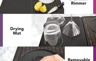 Silicone Cocktail Bar Mat for Countertop Versatile Bar Spill Mat Non-Slip Cutting Board