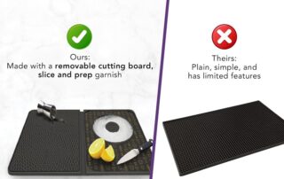 Silicone Cocktail Bar Mat for Countertop Versatile Bar Spill Mat Non-Slip Cutting Board
